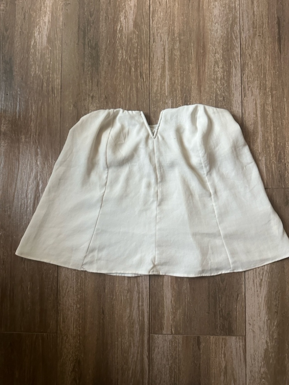 Free People Off-White Strapless Bustier Top